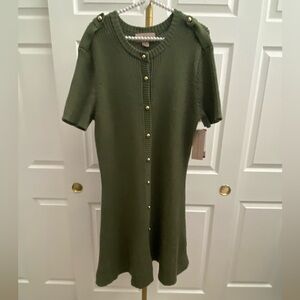 French Connection Olive Knit Cardigan